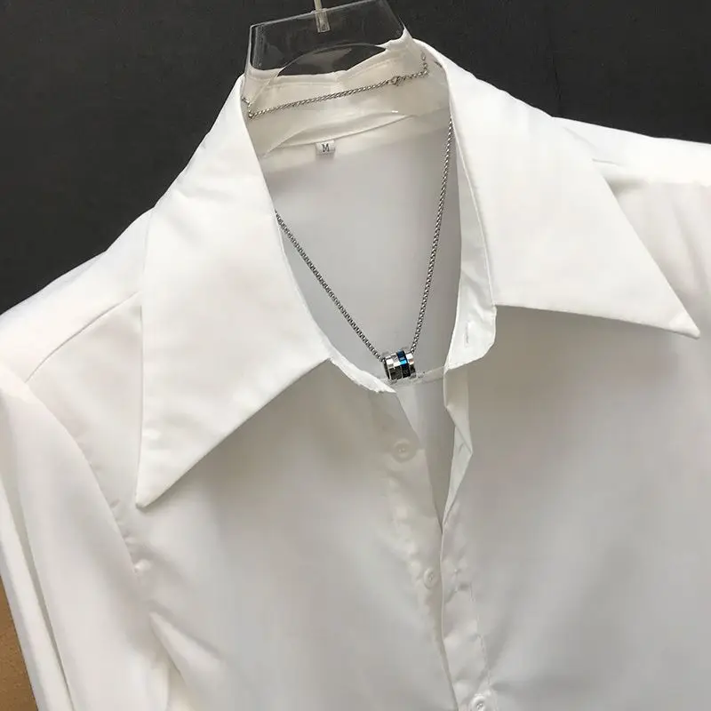 Spring Autumn New Fashion Turn-down Collar Long Sleeve Solid Color Blouse Men's Clothing Casual All-match Korean Button Shirts