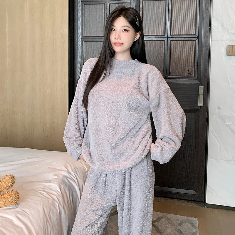 

Pajama Sets Shorts Women Home Sweet Print Loungewear Long Sleeve Crew Neck Pants Spring Autumn Comfortable Breathable Soft Unise
