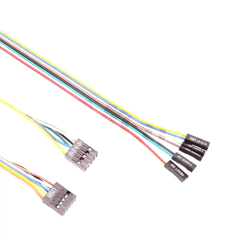 Nuevo cable adaptador de placa base de ordenador 8 pines 9 pines a 11 pines 13 pines cable de conexión de interruptor de Audio usb para línea de chasis Lenovo