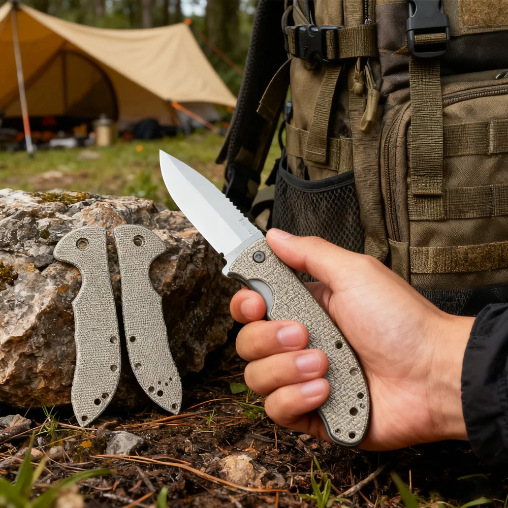 Emerson Commander Custom Scales - 1 Pair Micarta DIY Folding Knife Handle Grip Patches