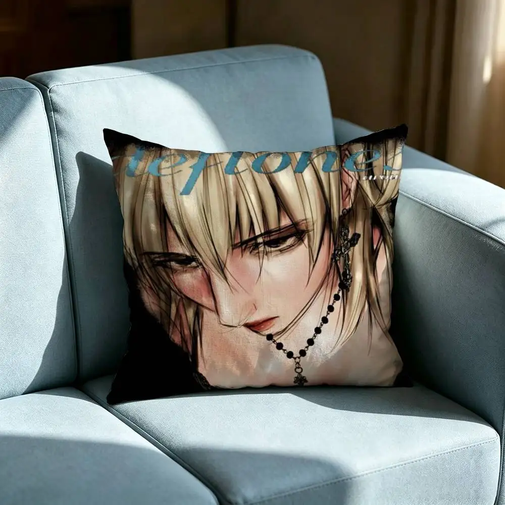 Misa anime D-Death N-Note Pillow cover Soft Microfiber Pillowcase Home Sofa Decor Surprise Decorative printed.