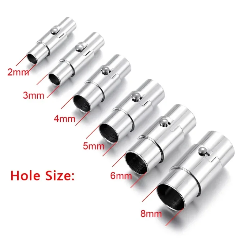 1pcs Lace Buckle Clasps for Leather Cord Bracelet Jewelry Making Accessories Stainless Steel Magnetic Clasp Fastener Closure