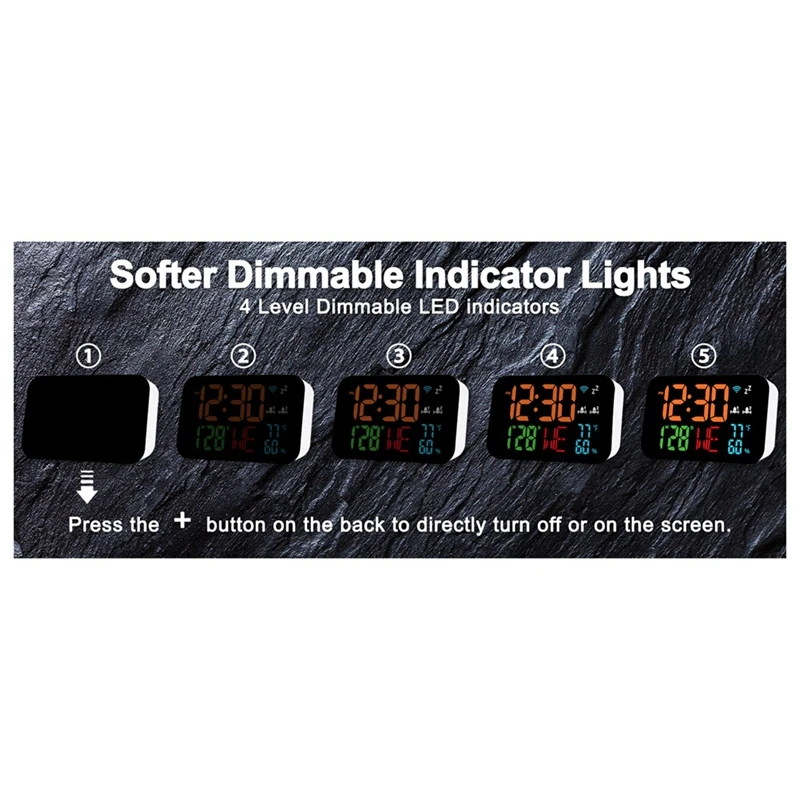 Tuya Wifi Uhr Kalender Intelligente Thermometer Hygrometer Mit Digital LED Display Unterstützung WIFI Automatische Kalibrierung