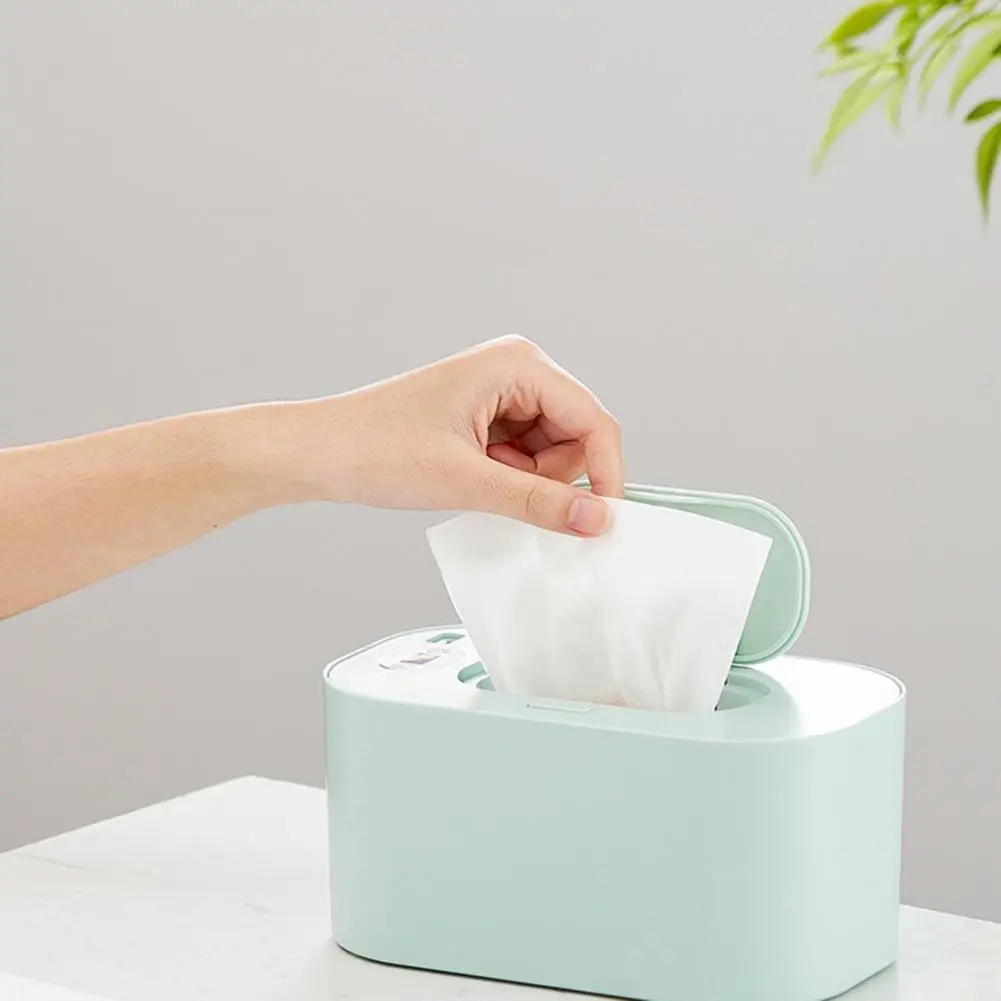 

Baby Care Accessory Baby Diaper Wipe Warmer with Adjustable Temperature One-hand Operation Large Capacity Storage Box for Wipes