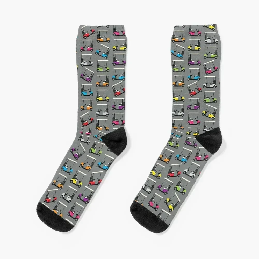 

Golf Carts on Gray Socks sheer sports stockings Heating sock hiphop Socks Female Men's