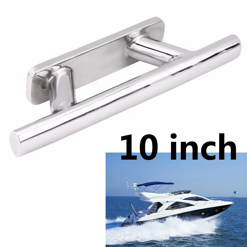 10 Inch Polished 316 Stainless Steel Hollow Cable Pile Marine Yacht Deck Mooring Rope Fixing Splint