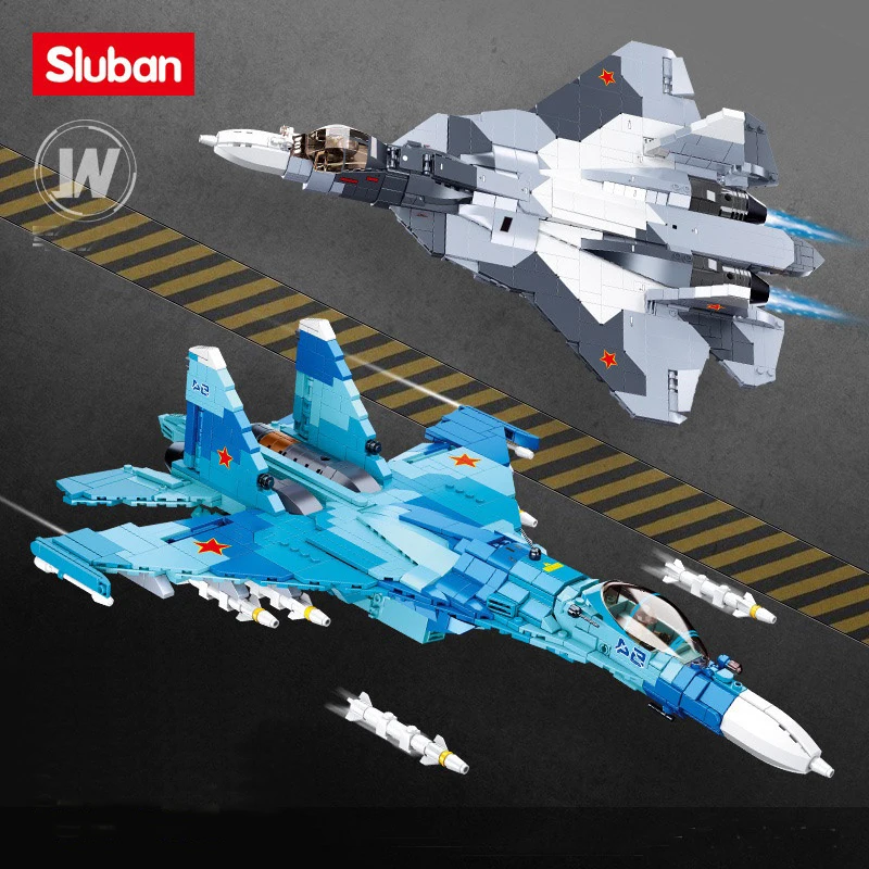 

1040pcs Sluban 0985 Military Series Fighter Assembled Model Boy Assembled Building Block Toy Children Puzzle Diy Toy Boy Gifts