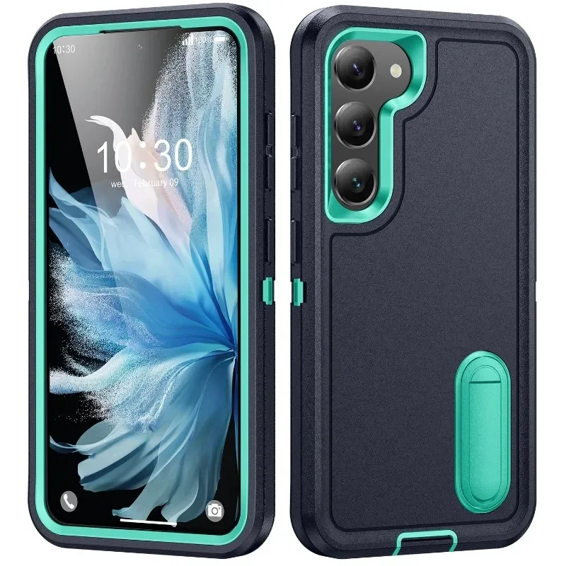 Dual Layer Anti-Slip Heavy Armor Phone Case for Samsung Galaxy S24 S23 S22 Plus Ultra A15 A54 A14 A13 A53 A03S Shockproof Cover