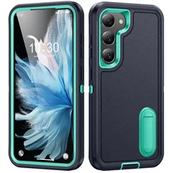 Dual Layer Anti-Slip Heavy Armor Phone Case for Samsung Galaxy S24 S23 S22 Plus Ultra A15 A54 A14 A13 A53 A03S Shockproof Cover