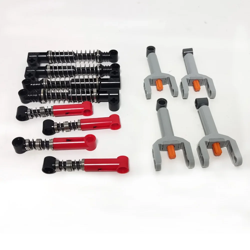 Miękki/twardy amortyzator Zaawansowane technologicznie klocki konstrukcyjne Części Mały miotacz Siłowniki liniowe Popychacz 9,5L Ramię amortyzatora MOC Klocki Zabawki