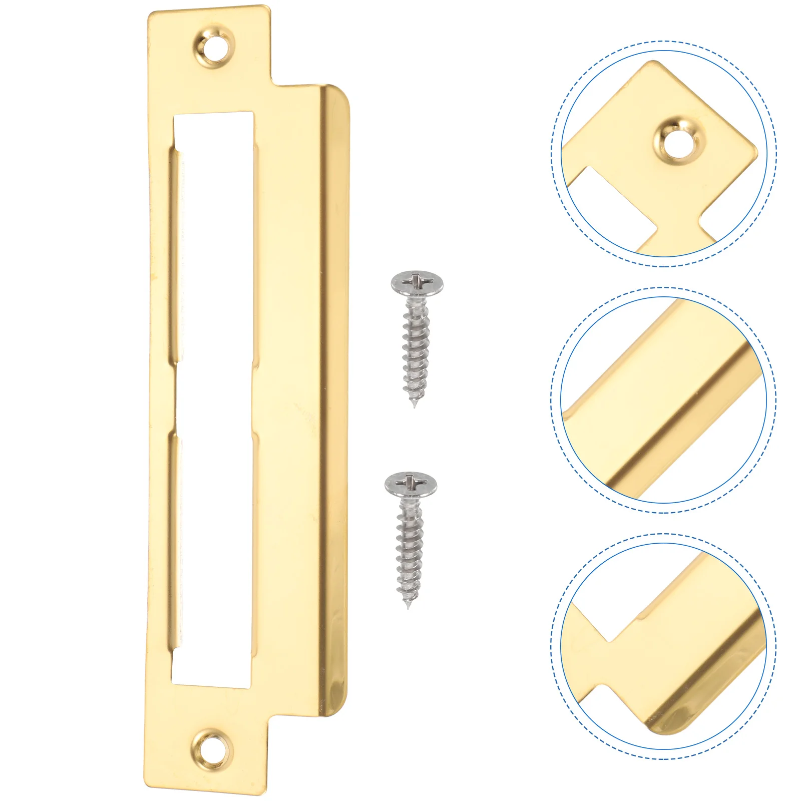 

Door Lock Guide Plate Reinforcement Knob Deadbolt Cover Strike Filler Front Kit Stainless Steel Garage Hole