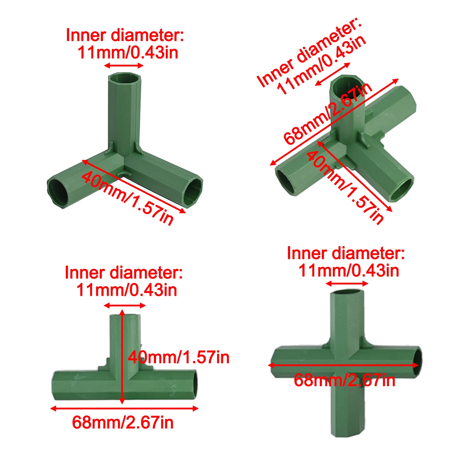 DIY Projects 16mm Frame Connectors Frame Joints Weather-resistant Design Ample Quantity Flower Rack Connectors