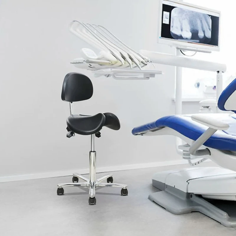 

Ergonomic Saddle Stool,Adjustable Rolling Computer Chair for Office&dental Clinic,Height Adjustable Posture Seat for Home & Work