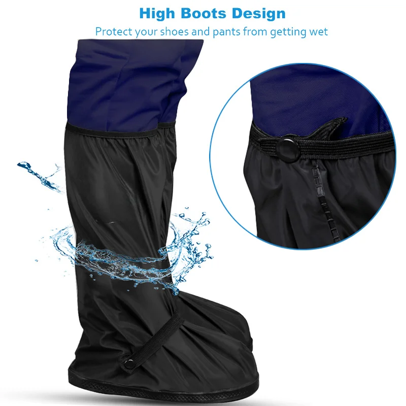 

1Pair Reusable Rain Shoe Cover Anti-slip Rain Boot Shoes Protectors Rainproof Overshoes Outdoor Walking Shoes Footwear Overshoes