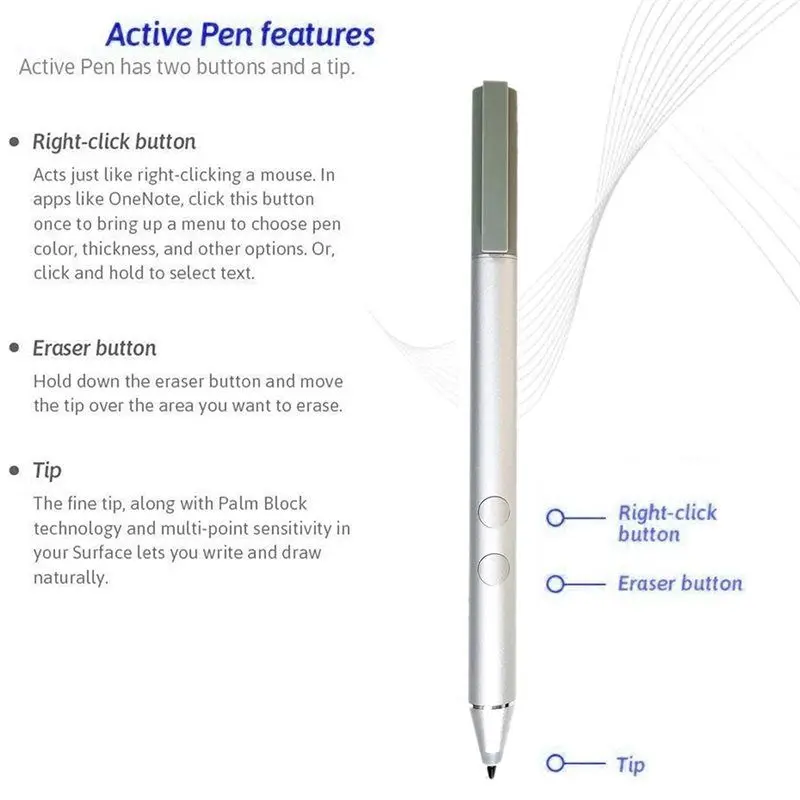 A53M-Stylus Pen For HP For You Envy X360 17-AE 15-BP 15-BQ, Pavilion X360 11M-AD 14M-BA 15-BR, Spectre X360 13-AC 15-BL Sliver