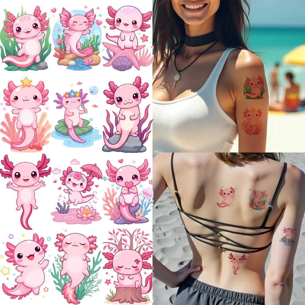 

28pcs Temporary Tattoo Bubble Stickers Cartoon Stickers Mushroom Stickers For Adults Arms Men