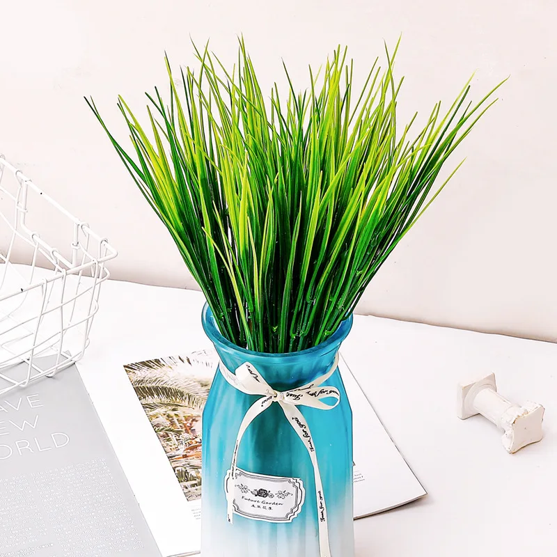 7 Fork water grass Eucalyptus Plastic Artificial Plants Green Grass plastic flower Plant Wedding Home Decoration Table Decors