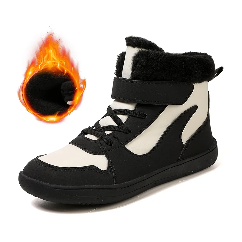 Stivali da neve per bambini con piedi nudi e testa larga |     Semplici scarpe sportive invernali adatte sia per ragazzi che per ragazze |     Scarpe calde i