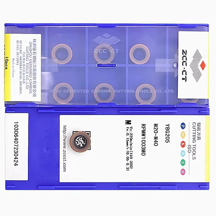 RPMW1003MO YBG205/RPMW10T3MO-H YBG205H/RPMW10T3MO-H P20M/RPMW10T3MO-H P20T ZCC.CT CNC blade tool carbide inserts milling inserts