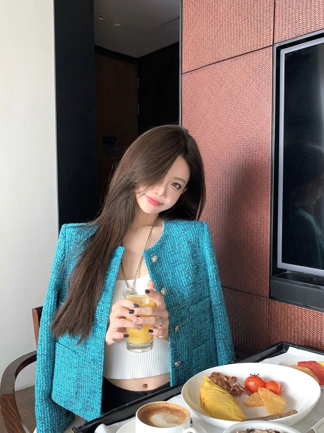 Super good-looking short Tweed jacket for women's 2026 new spring and autumn socialites Wool Coat