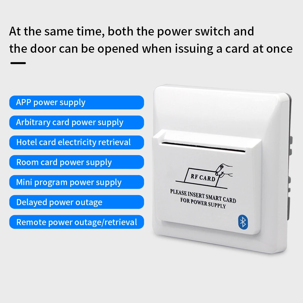 Imagem -03 - Energy Saving Switch para Quarto de Hotel Wall Mount Controle de Acesso Interruptor de Indução Eletrônico Card Saving Card Key 13.56mhz