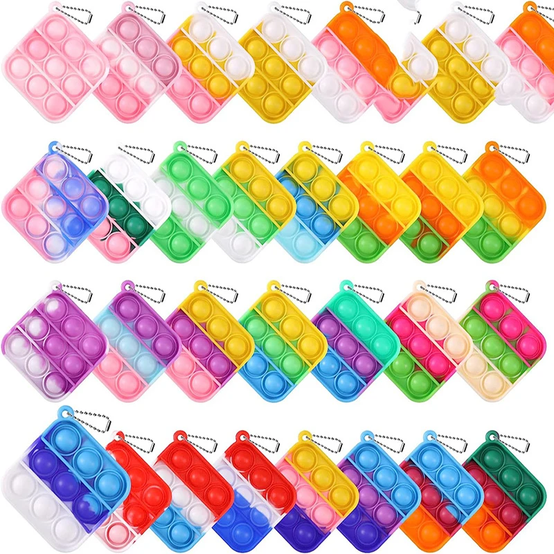 10/20/30/50 Stück Anti-Nagetier Finger-Bubble Mini-Schlüsselanhänger Rucksack-Anhänger Stressabbau-Spielzeug Party-Geschenke Squish – Detail 9