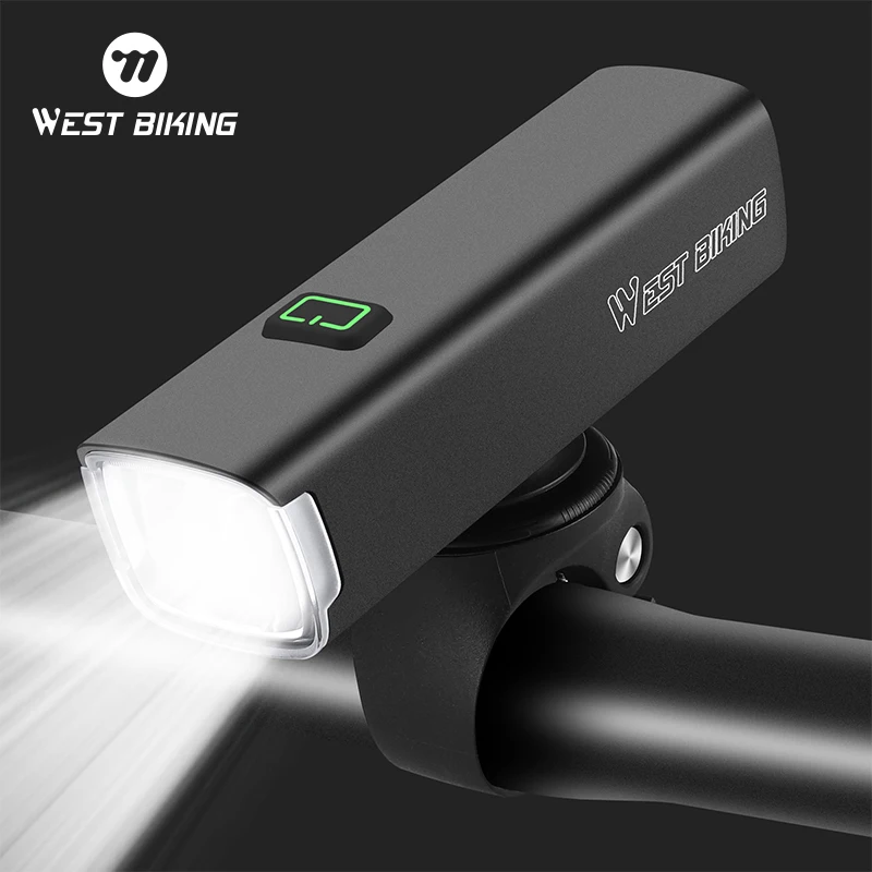 

WEST BIKING Rechargeable Bike Light 1000 Lumens Type C USB Bicycle Headlight Smart Vibration Induction MTB Road Bike Front Light