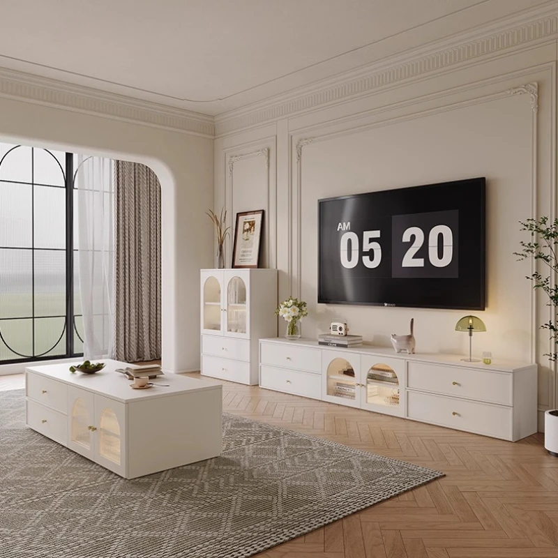 

White Ornament Tv Stand Glass Organizer Design Floor Tv Stand Modern Living Room Muebles Para El Hogar House Accessories