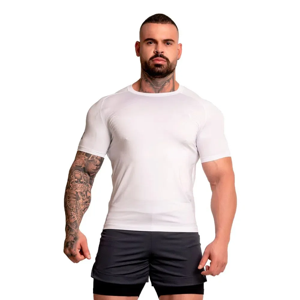 Raglan sleeved sports T-shirt with round neck quick drying high elasticity running training fitness short sleeved top