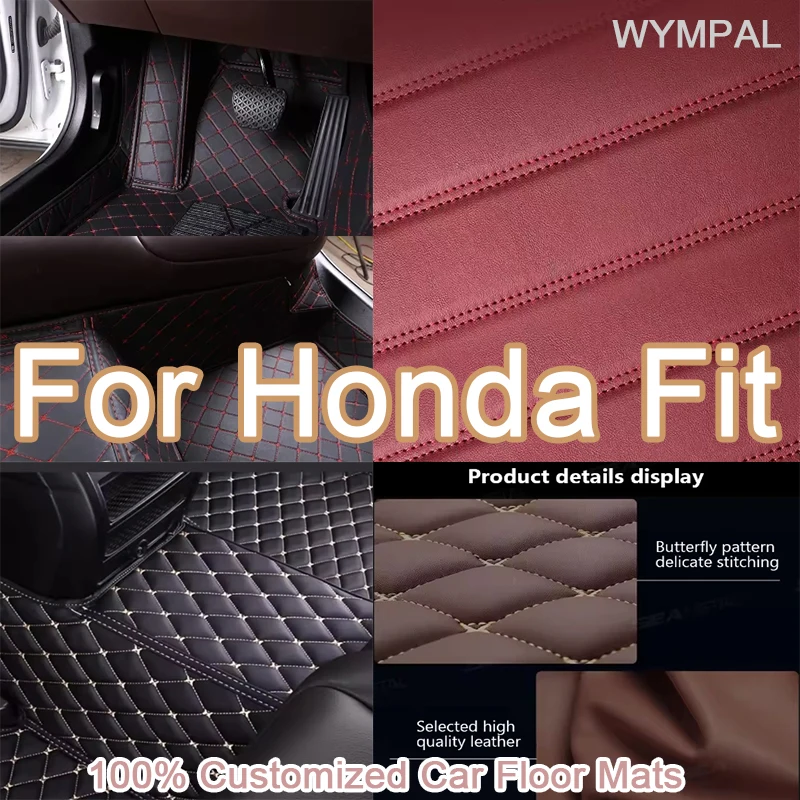 

Luxury Custom Artificial Leather Car Floor Mat For Honda Fit 2008 2009 2010 2011 2012 2013 Protect Your Vehicle's Interior Mats