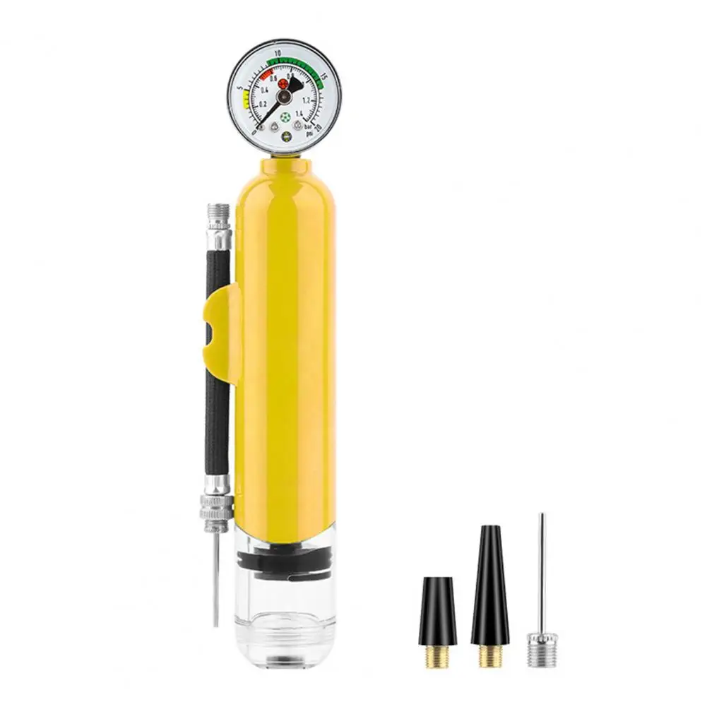 20psi Ball Inflator Dual Action Sports Ball Pump with Pressure Gauge Hand Air Inflation Needle for Basketball Soccer Football