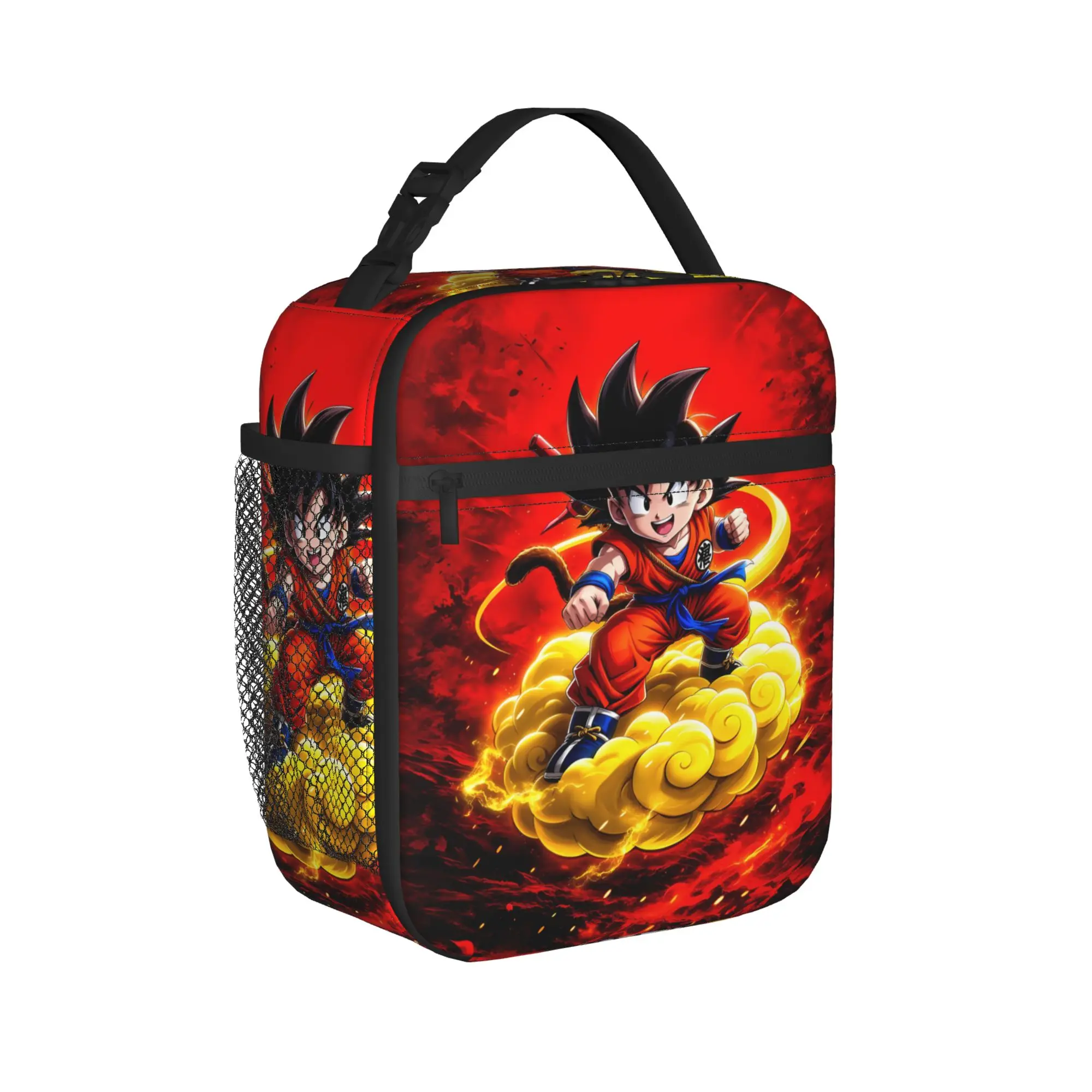 Back To School Dragons Ball Anime Song Goku Lunch Bag  Vintage Lunch Box For Unisex  Travel Cooler Bag Thermal Tote Handbags