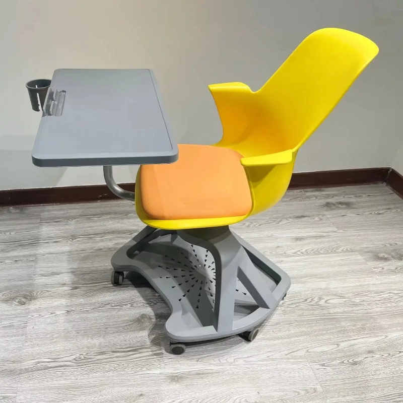 School Classroom Chair Students Furniture Adjust Training Wheels Writing Pad Meeting Conference Chairs Pp Plastic School Area