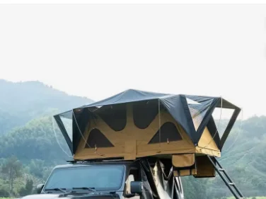 Foldable car roof tent with soft shell, four-wheel drive, off-road, outdoor camping roof tent
