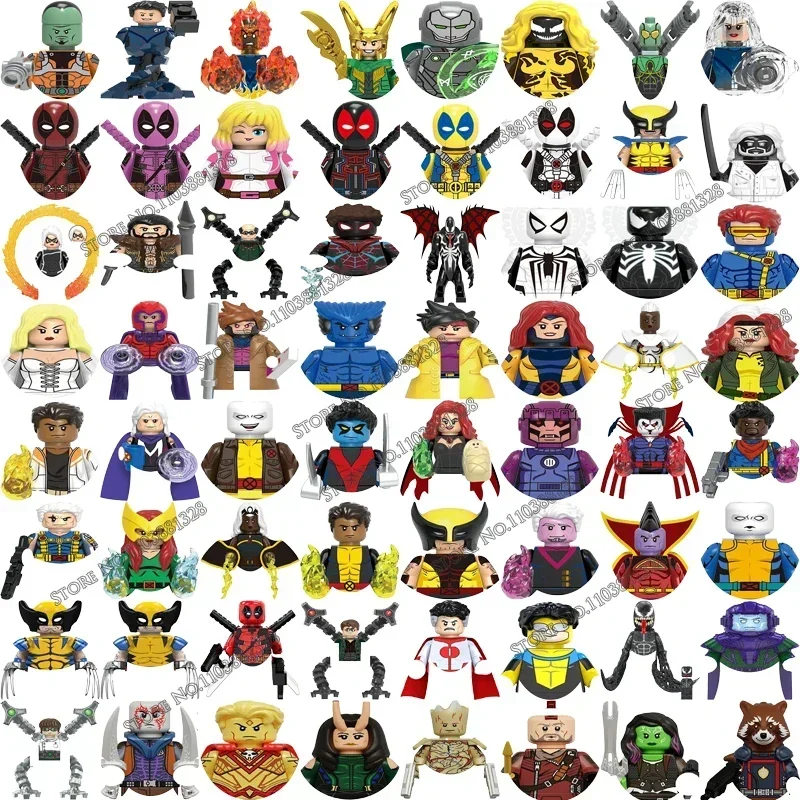 Marvel Legends Bricks For Toys Gifts GH0529-GH0536 New 2024 Mini Action Figures Children Building Blocks For Party Gift