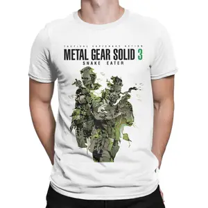 Men Women's Metal Gear Solid 3 Snake Raiden Game de tiro Camisetas novedosas camisetas de algodón top 8 mejores equipos de serpientes de ventas - №6