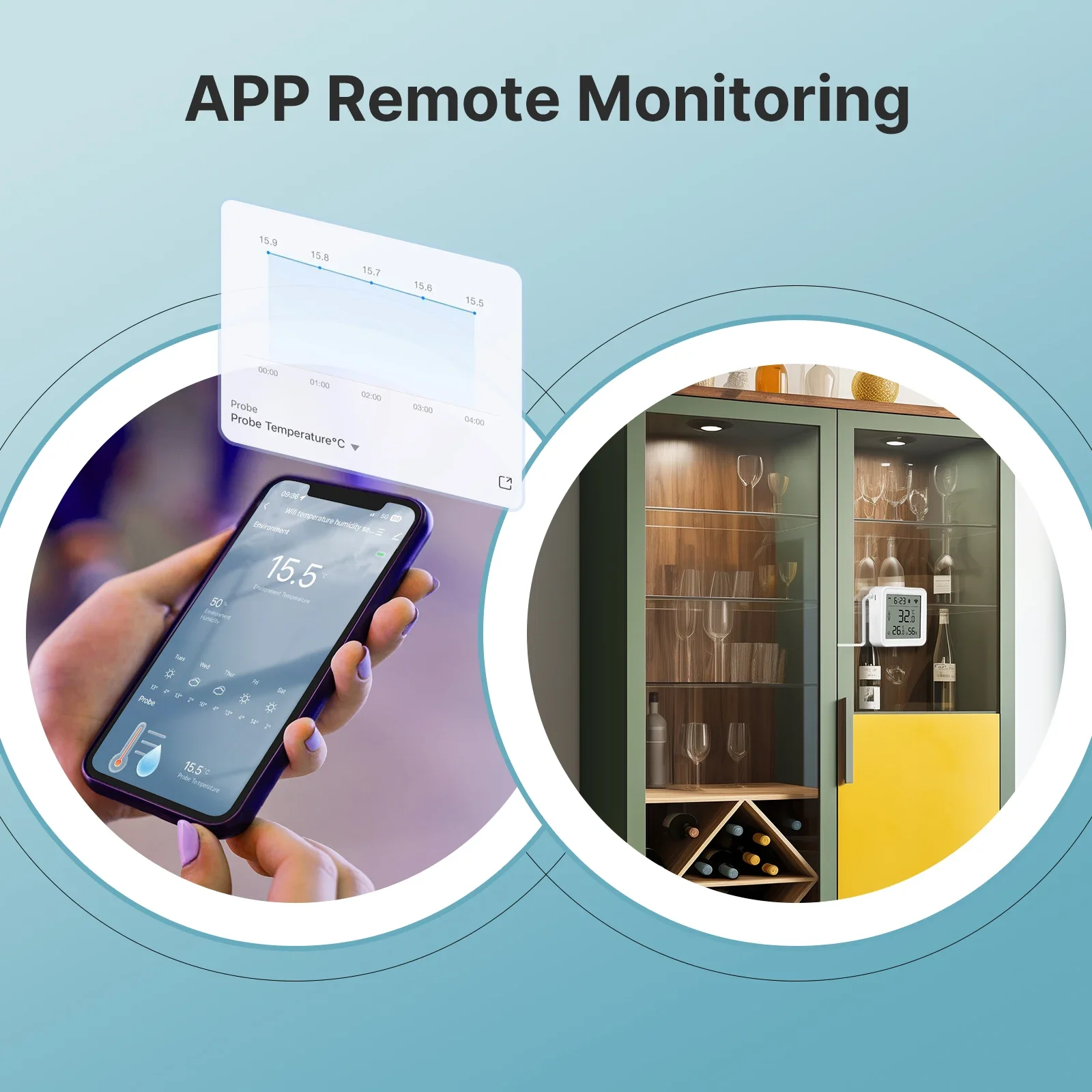 MOES Tuya WiFi Sensor inteligente de temperatura y humedad 1M Cable de Sensor externo sonda aplicación remota Monitor funciona con Alexa Google Home