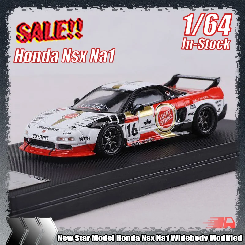 

Новая модель New Star 1:64 Honda Nsx Na1 Widebody, модифицированная, из сплава, имитационная миниатюрная литая модель автомобиля, коллекционная, детская игрушка, подарок