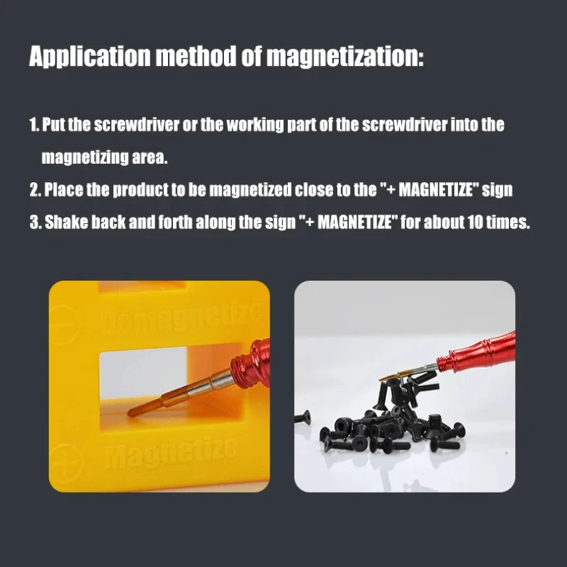 High Quality Magnetizer Demagnetizer Tool Screwdriver Magnetic Pick Up Tool Screwdriver Hand Tool Fast Magnetizing Machine 1Pcs