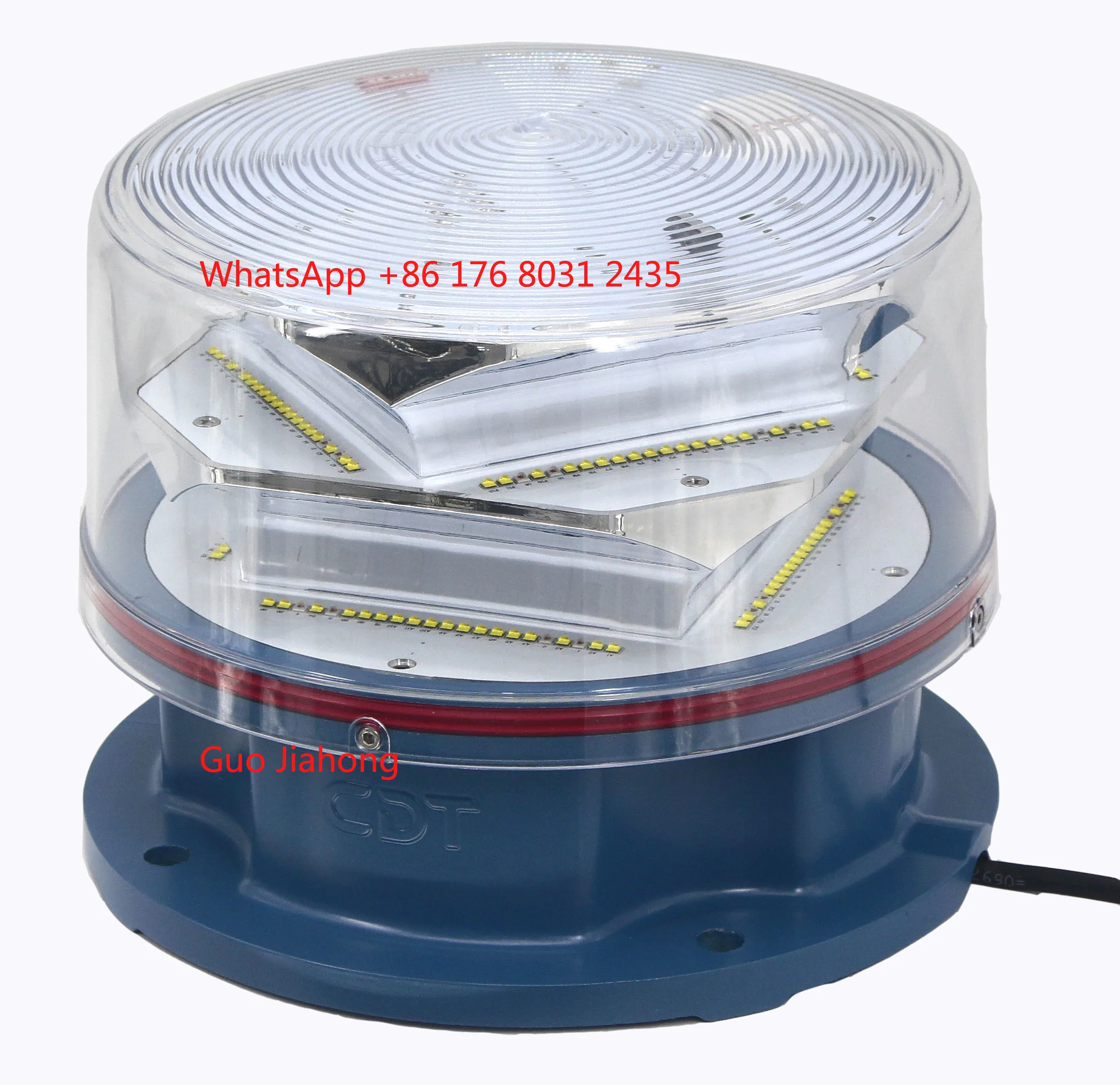L-864/L-865 LED متوسط الكثافة وامض مزدوج أحمر/أبيض منارة مع (IR) 40 FPM ICAO أضواء تحذير