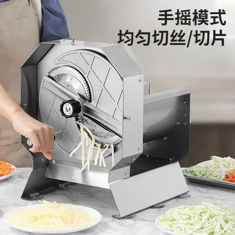 slicing and shredding machine, commercial potato, lemon, fruit, vegetable, ginger hand cranked thickened slicing tool