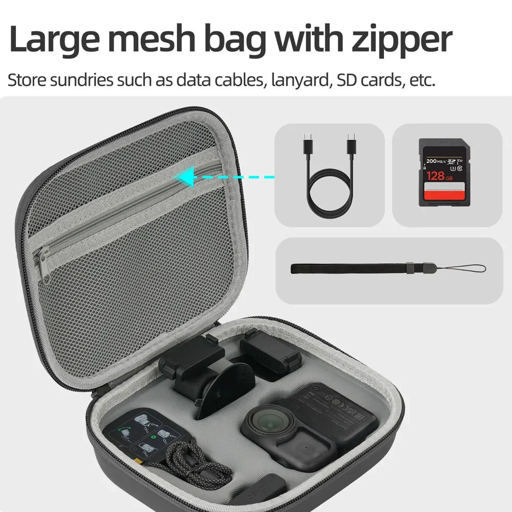 حقيبة حمل حقيبة سفر مع سوار معصم لـ DJI OSMO نانو ملحقات الكاميرا حقيبة تخزين صندوق حقيبة يد من البولي يوريثان للإصدار القياسي