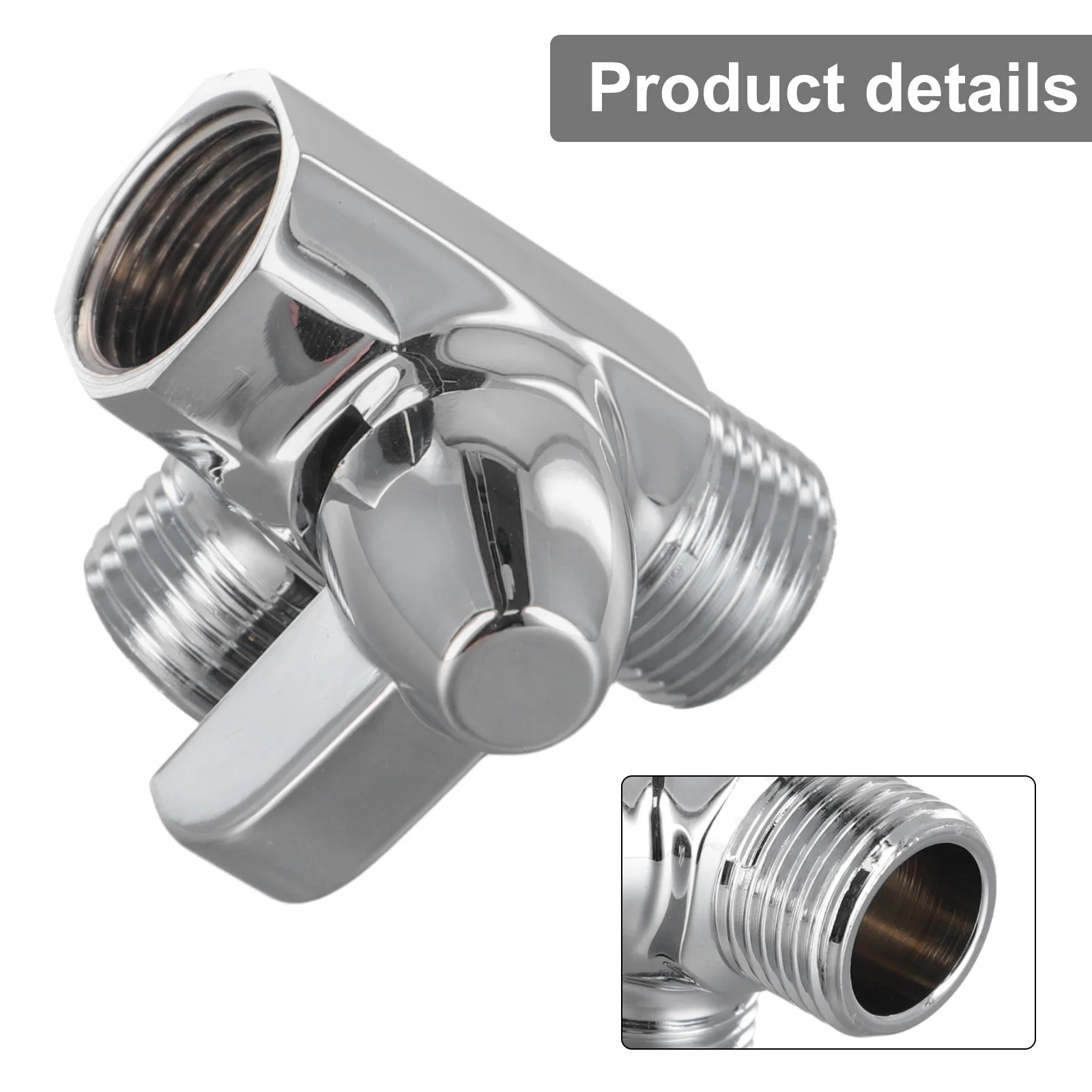 

1 х переключающий клапан Т-образной формы, трехходовое настенное крепление G1/2 дюйма, смесители для душа с покрытием, смесители, высококачественные материалы