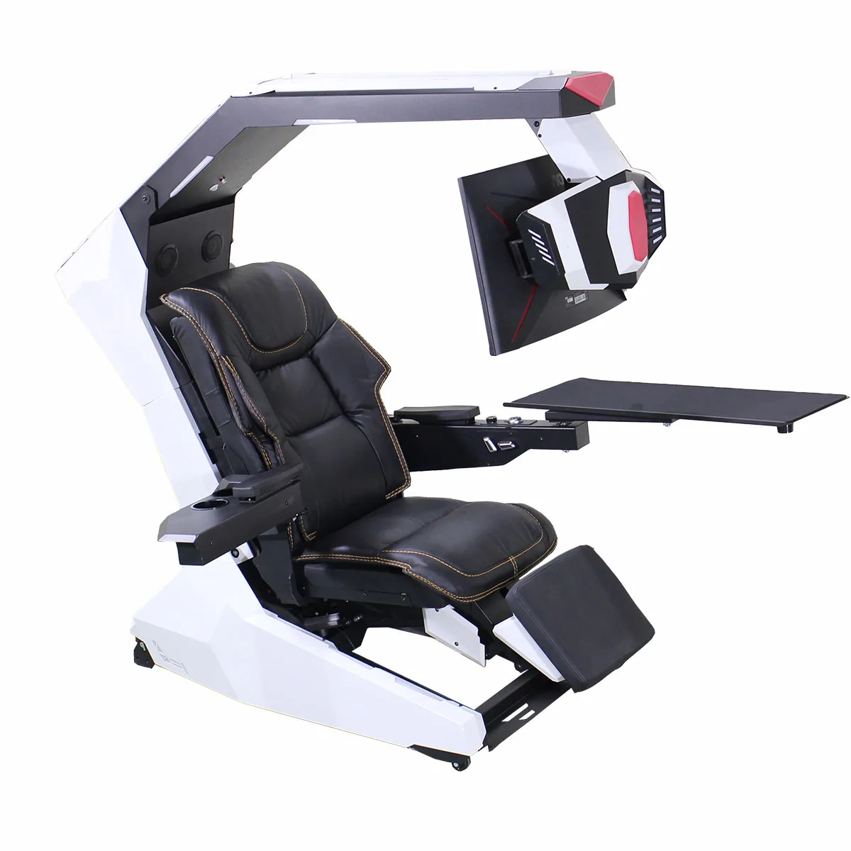 كرسي محطة العمل IW-R1 PRO Zero Gravity Recline GIMI Gaming COCKPIT، يعمل جهاز إمالة ثلاثي VR Imperator