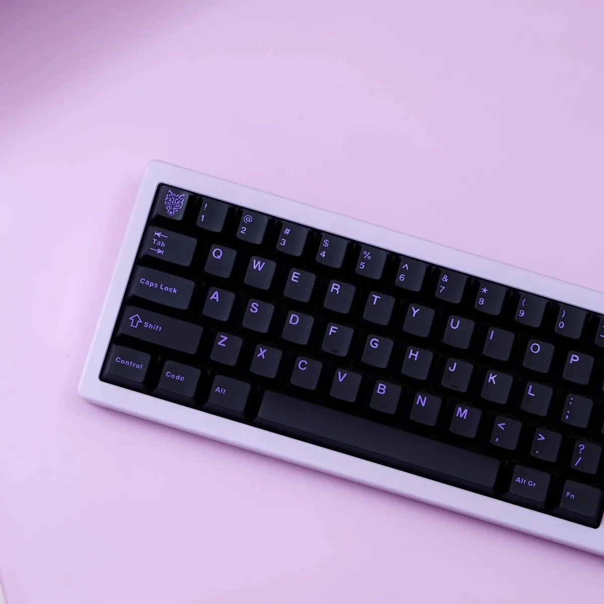 114 Keys Purple semi-transparent Keycaps PBT Dye Subbed Key Caps Cherry Profile Keycap With 2.25U 2.75U 3U 7U Spacebar ISO Enter