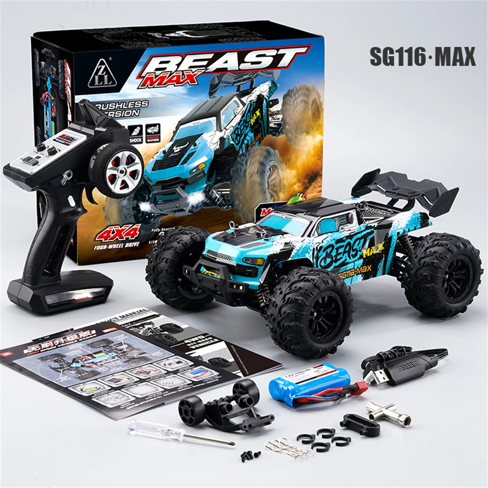 ZLL SG116 PRO/MAX High Speed 1/16 2,4G 4WD 80 km/h RC Auto LED Licht Off-Road Klettern Lkw Voll Proportional Fahrzeuge Modell RTR