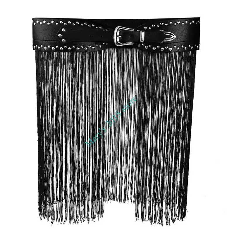 

Cowgirl Fringe Belt Leather Tassels Belts Fashion Rave Harness Waist Belt Cowgirl Costume Accessories for Women