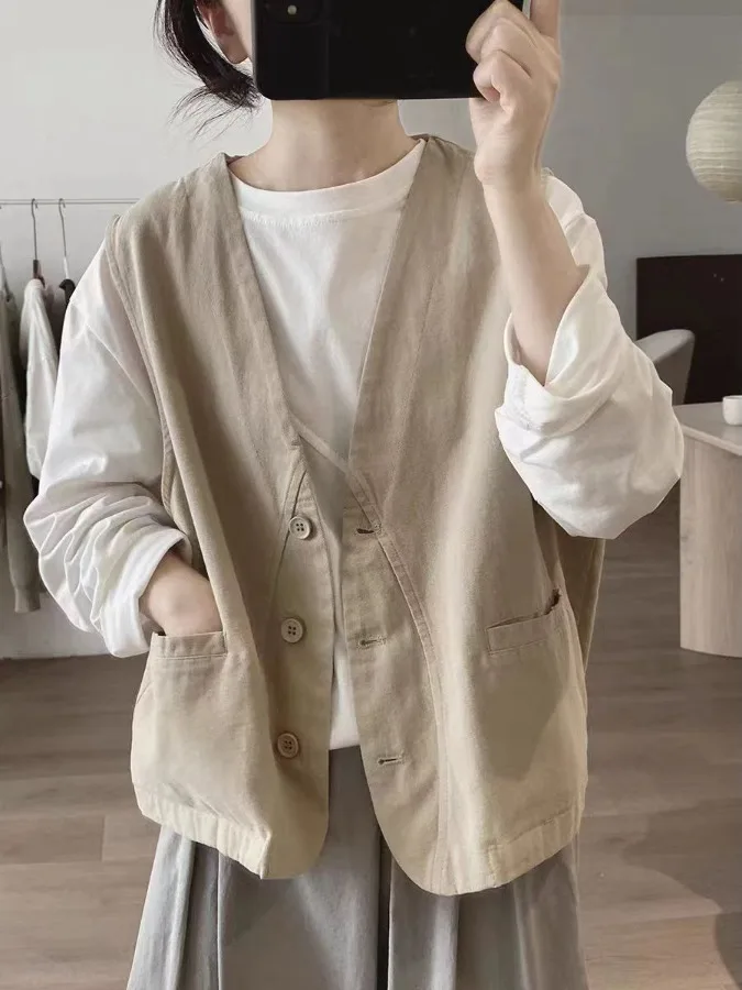 Jaet – vêtements de travail simples en coton v-ne, nouveau Design de tapis Sle pour femmes, haut de gamme, Assurance Faion avant, automne