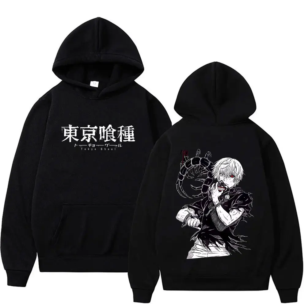 

Anime Tokyo Ghoul Kaneki Ken Graphic Hoodie Men Women Fashion Oversized Fleece Cotton Tracksuit Unisex Manga Merch Sweatshirt