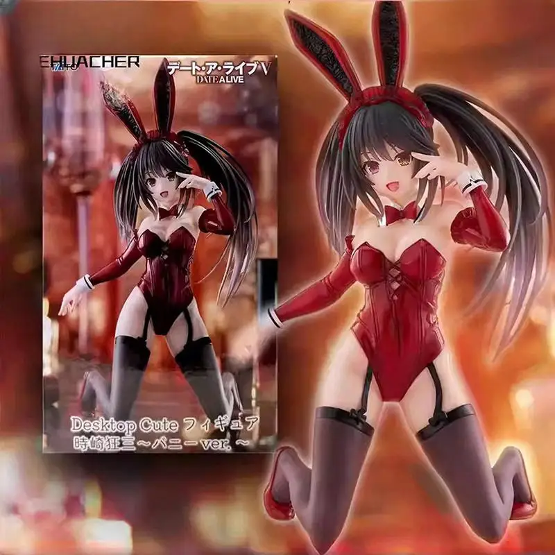 

13cm DesktopCute Genuine TAITO DATE A LIVE Tokisaki Kurumi Bunny Girl Anime Action Figure Model Toys Gift for Birthday